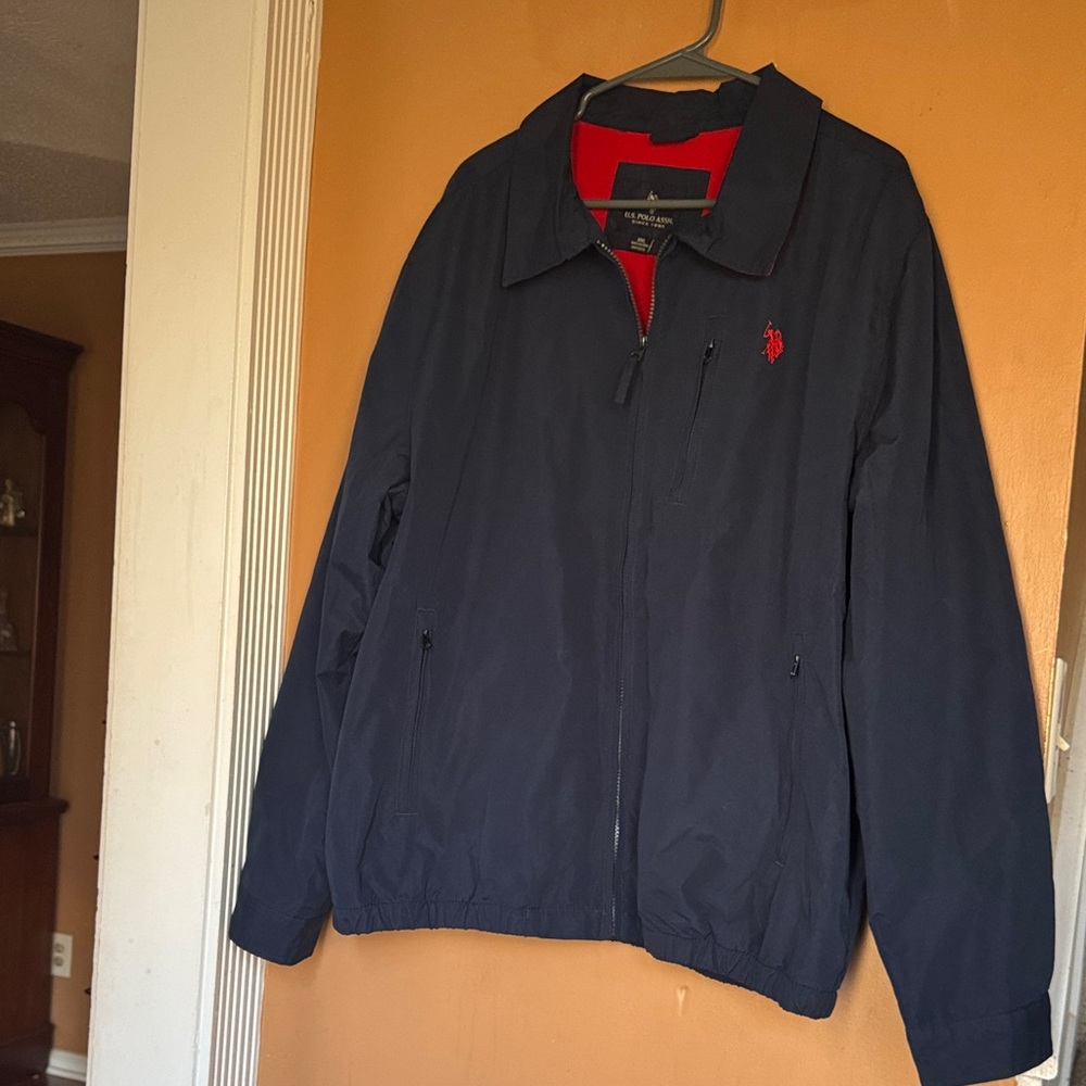 US POLO ASSN DARK BLUE WITH RED DETAILS SIZE XXL